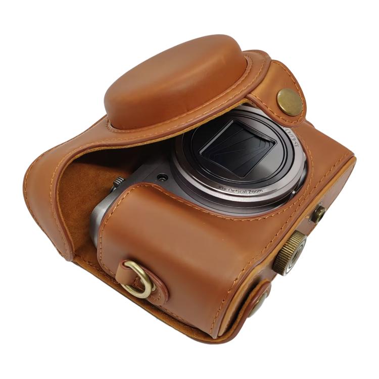 For Sony DSC-HX30 / HX50 / HX60 Retro Leather Full Body Camera Cover Bag with Strap