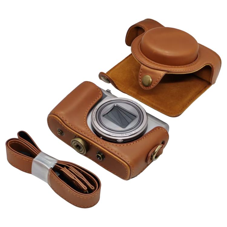 For Sony DSC-HX30 / HX50 / HX60 Retro Leather Full Body Camera Cover Bag with Strap
