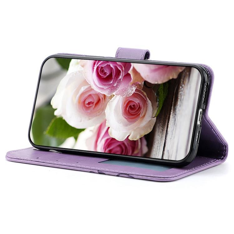 For Xiaomi 17 Pro Rose Butterfly Embossed Leather Phone Case