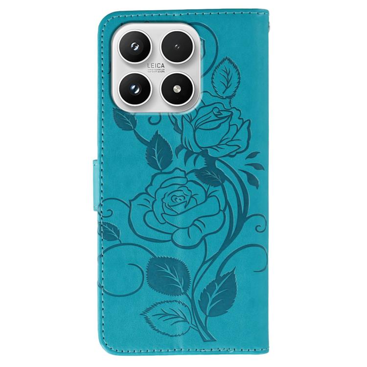 For Xiaomi 17 Rose Butterfly Embossed Leather Phone Case