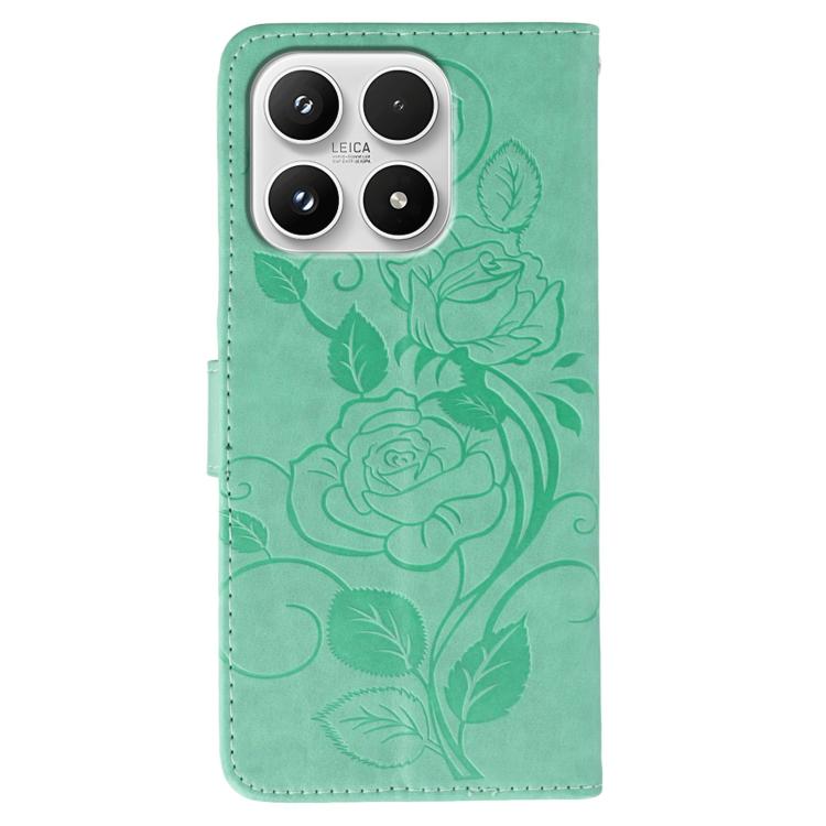 For Xiaomi 17 Rose Butterfly Embossed Leather Phone Case