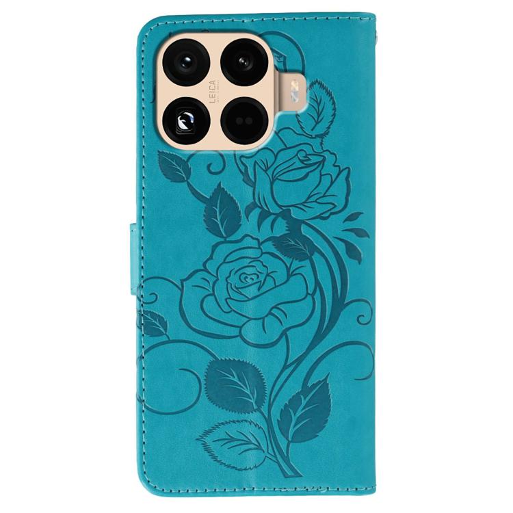 For Xiaomi 15T Pro 5G Rose Butterfly Embossed Leather Phone Case