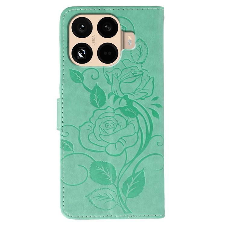 For Xiaomi 15T Pro 5G Rose Butterfly Embossed Leather Phone Case