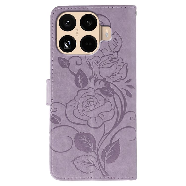 For Xiaomi 15T Pro 5G Rose Butterfly Embossed Leather Phone Case