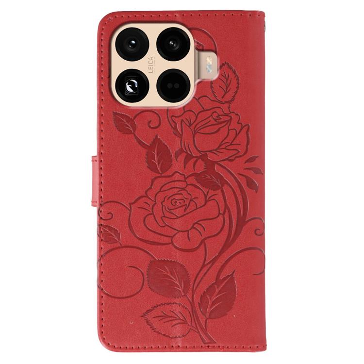 For Xiaomi 15T Pro 5G Rose Butterfly Embossed Leather Phone Case