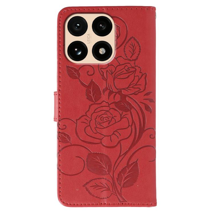 For Xiaomi 15T 5G Rose Butterfly Embossed Leather Phone Case