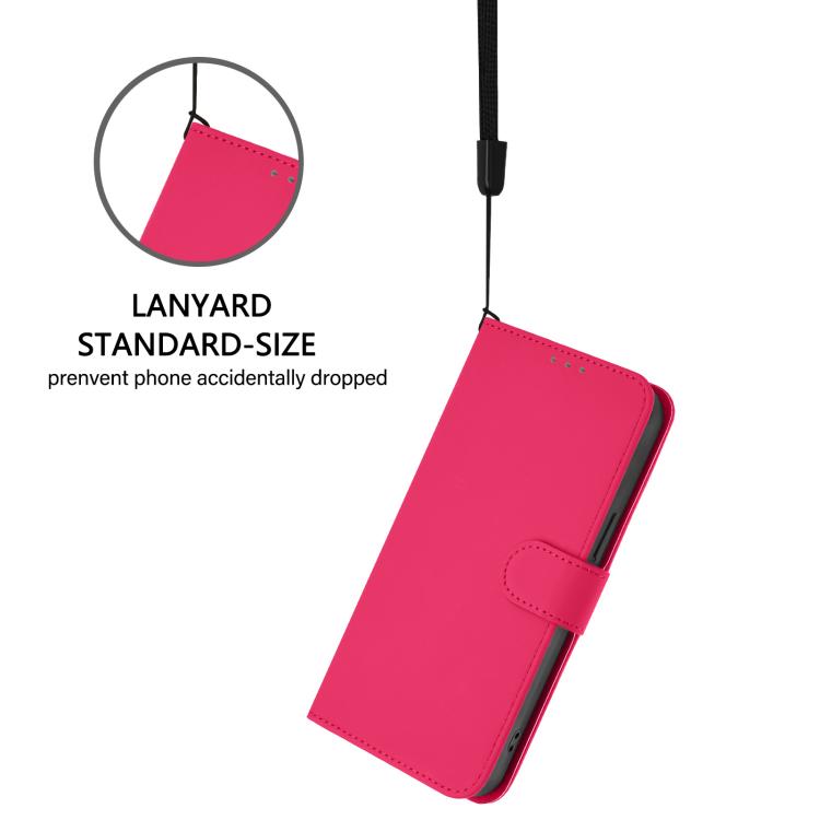 For vivo X300 Skin Feel Solid Color Leather Phone Case with Lanyard