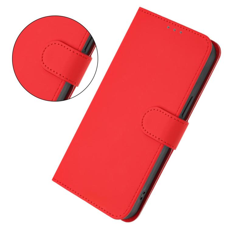 For vivo X300s Skin Feel Solid Color Leather Phone Case with Lanyard