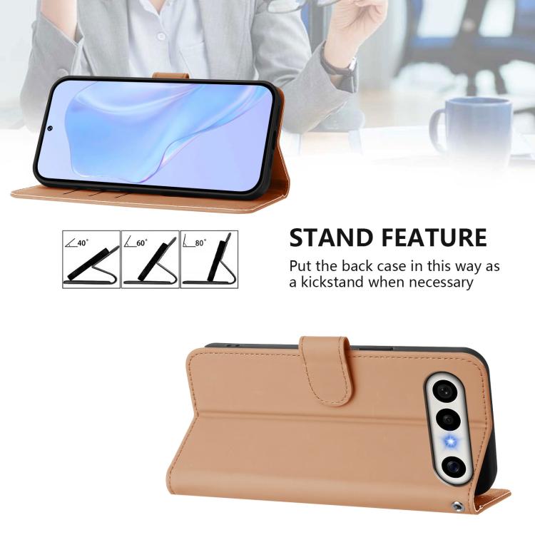 For vivo X300 FE 5G Zeiss/S50 Pro Mini 5G Skin Feel Solid Color Leather Phone Case with Lanyard