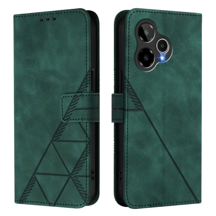 For Cricket Icon Plus 2026 / Icon 7 5G Crossbody 3D Embossed Flip Leather Phone Case