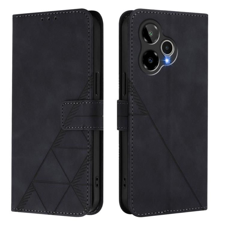For Cricket Icon Plus 2026 / Icon 7 5G Crossbody 3D Embossed Flip Leather Phone Case