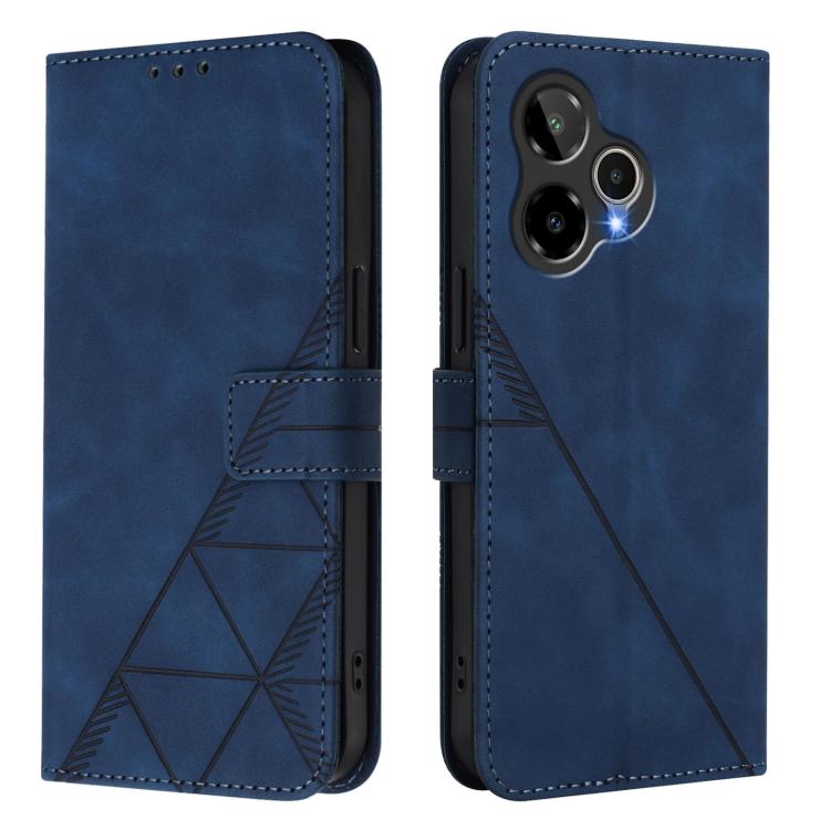 For Cricket Icon Plus 2026 / Icon 7 5G Crossbody 3D Embossed Flip Leather Phone Case
