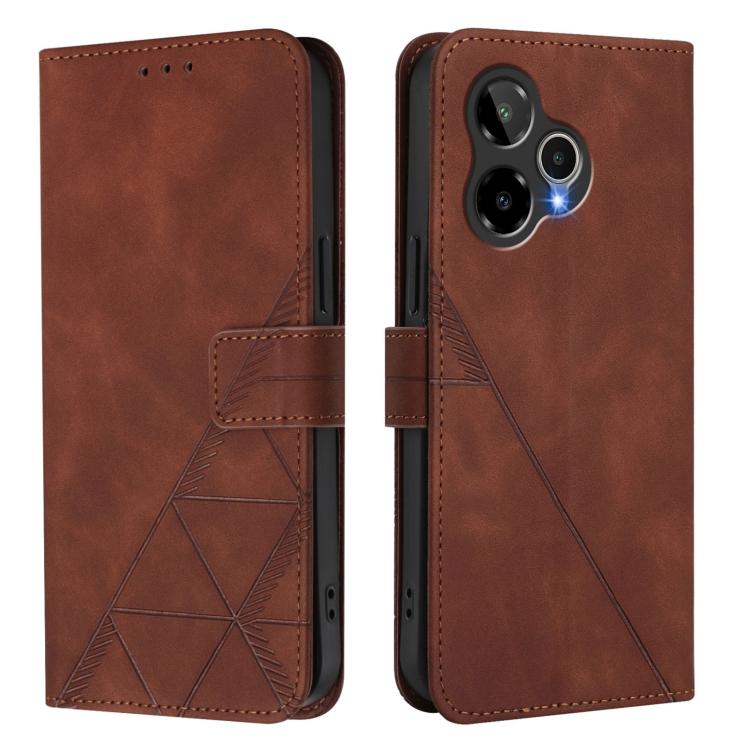 For Cricket Icon Plus 2026 / Icon 7 5G Crossbody 3D Embossed Flip Leather Phone Case