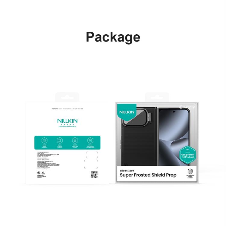 For Google Pixel 10 Pro Fold NILLKIN Frosted Prop PC + TPU Transparent Mirror Cover Phone Case - Black