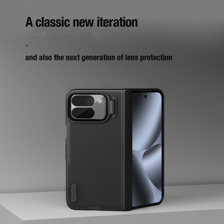For Google Pixel 10 Pro Fold NILLKIN Frosted Prop PC + TPU Transparent Mirror Cover Phone Case - Black