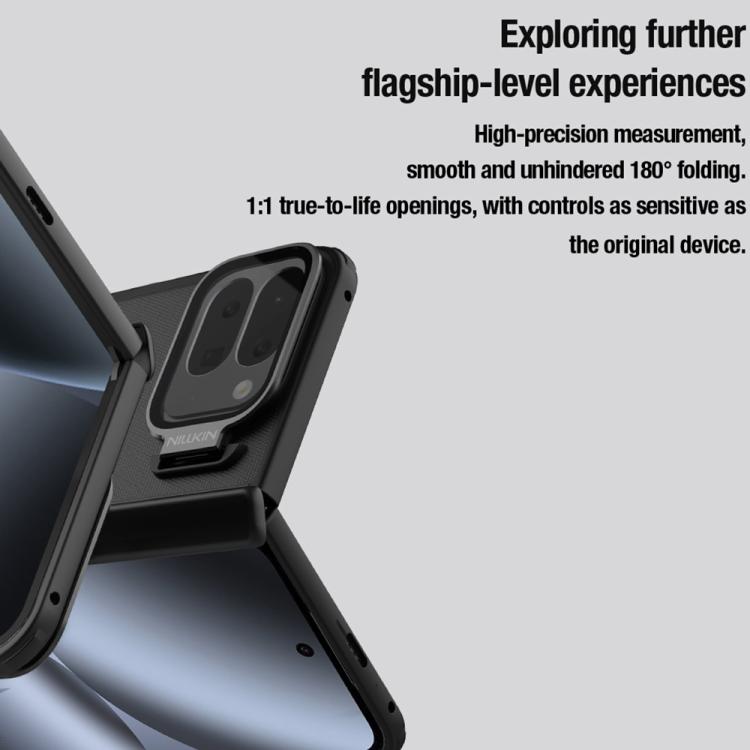For Google Pixel 10 Pro Fold NILLKIN Frosted Prop PC + TPU Transparent Mirror Cover Phone Case - Black