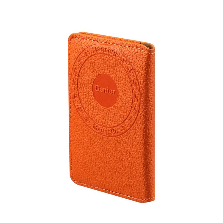 Denior V23 Litchi Texture MagSafe Wallet Leather Card Holder Bag