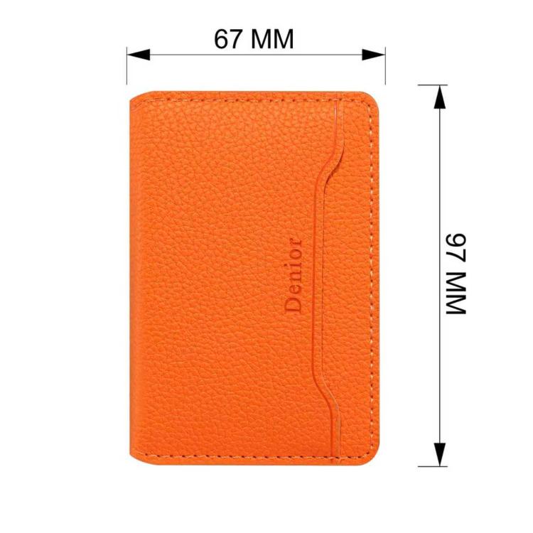 Denior V23 Litchi Texture MagSafe Wallet Leather Card Holder Bag