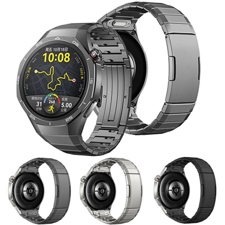 For Huawei Watch GT 6 Pro Arc One-beads Button Side-detachable Buckle Titanium Watch Band