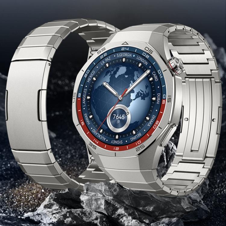 For Huawei Watch GT 6 Pro Arc One-beads Button Side-detachable Buckle Titanium Watch Band