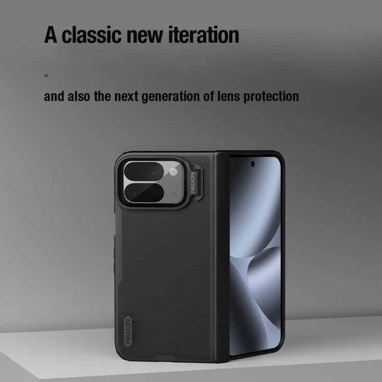 For Google Pixel 10 Pro Fold NILLKIN Frosted Prop PC + TPU MagSafe Magnetic Transparent Mirror Cover Phone Case - Black