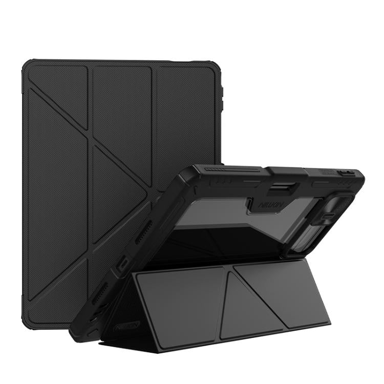 For Xiaomi Pad 8 / 8 Pro NILLKIN Bumper Pro Multi-angle Folding Style Tablet Leather Case - Black