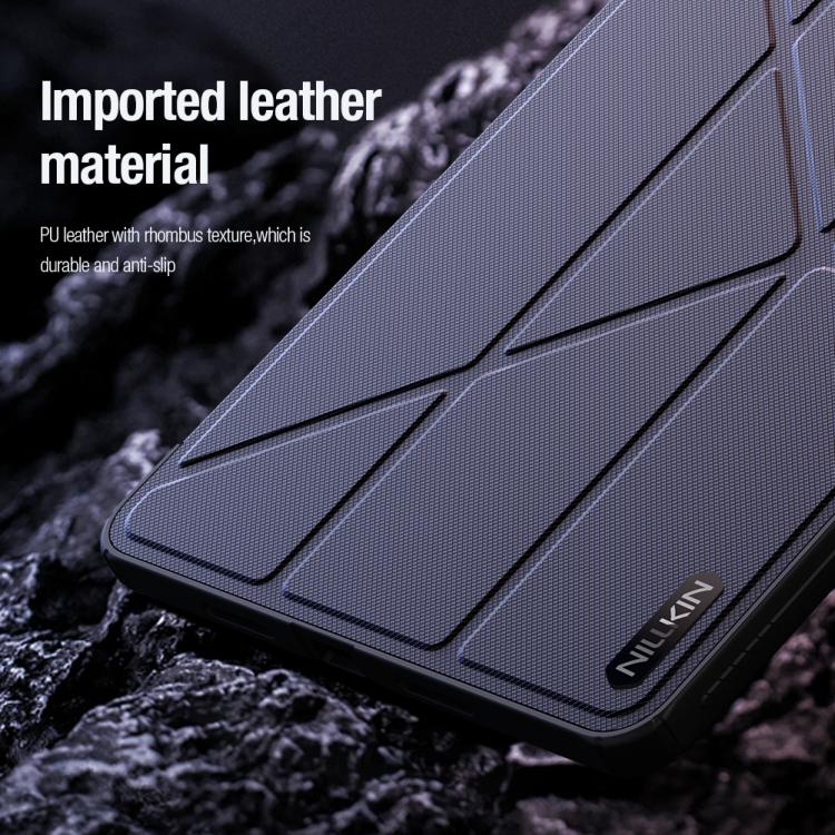 For Xiaomi Pad 8 / 8 Pro NILLKIN Bumper Pro Multi-angle Folding Style Tablet Leather Case - Black