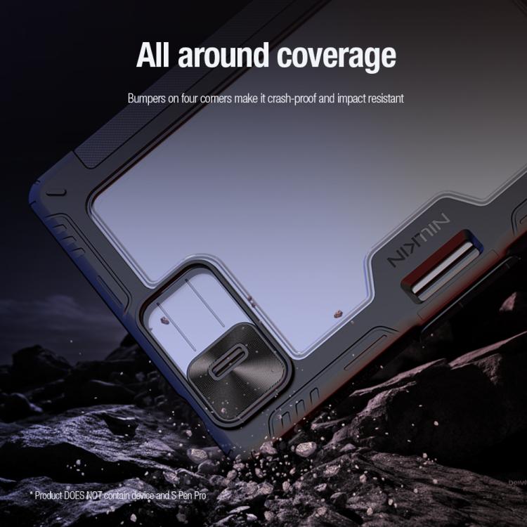 For Xiaomi Pad 8 / 8 Pro NILLKIN Bumper Pro Multi-angle Folding Style Tablet Leather Case - Black