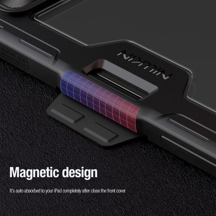 For Xiaomi Pad 8 / 8 Pro NILLKIN Bumper Pro Multi-angle Folding Style Tablet Leather Case - Black