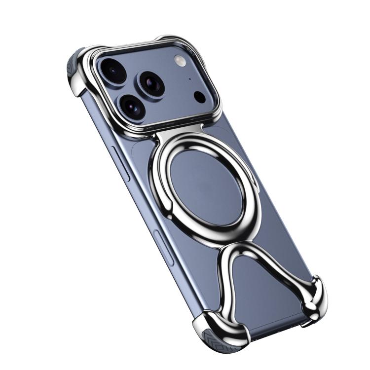 For iPhone 17 Pro Max Liquid Plating PC Hollow MagSafe Phone Case