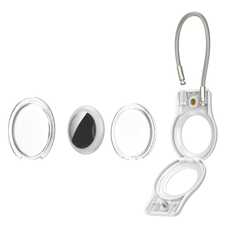 For AirTag 2nd Gen / AirTag 1st Gen Positioning Tracker Steel Wire Hook Waterproof Protective Cover