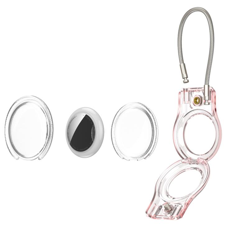 For AirTag 2nd Gen / AirTag 1st Gen Positioning Tracker Steel Wire Hook Waterproof Protective Cover