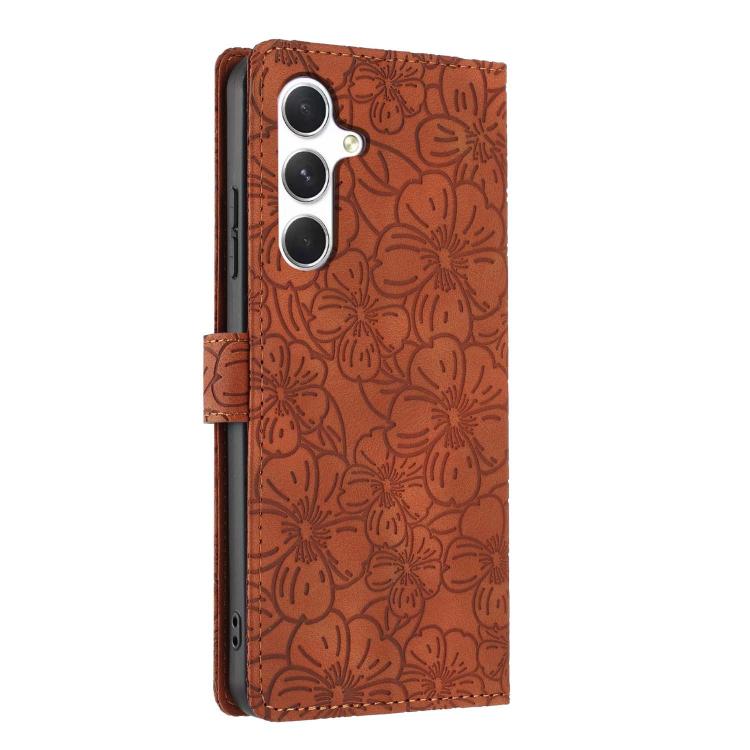 For Samsung Galaxy A17 / A26 Cherry Blossoms Embossed Leather Phone Case