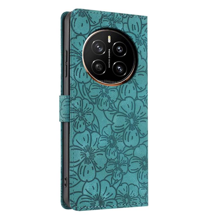 For Honor Magic7 Cherry Blossoms Embossed Leather Phone Case