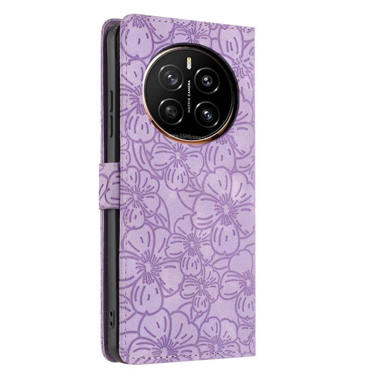 For Honor Magic7 Cherry Blossoms Embossed Leather Phone Case