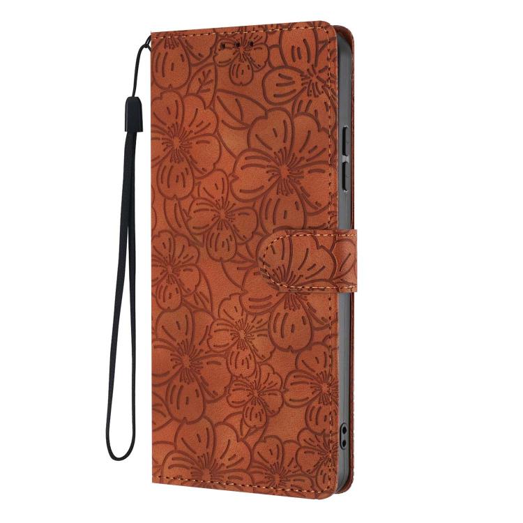 For Honor Magic7 Cherry Blossoms Embossed Leather Phone Case