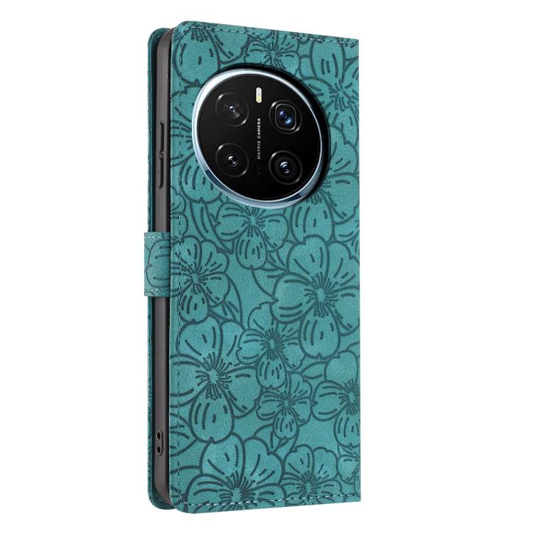 For Honor Magic7 Pro Cherry Blossoms Embossed Leather Phone Case