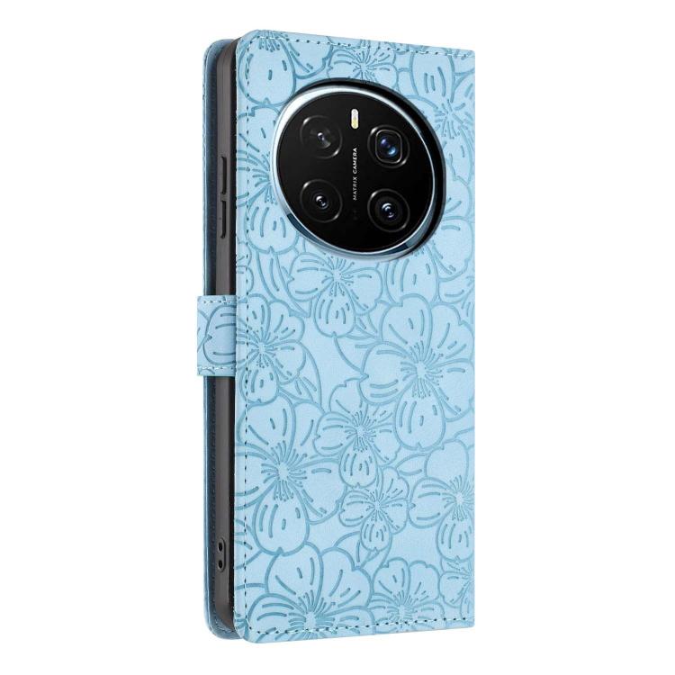 For Honor Magic7 Pro Cherry Blossoms Embossed Leather Phone Case