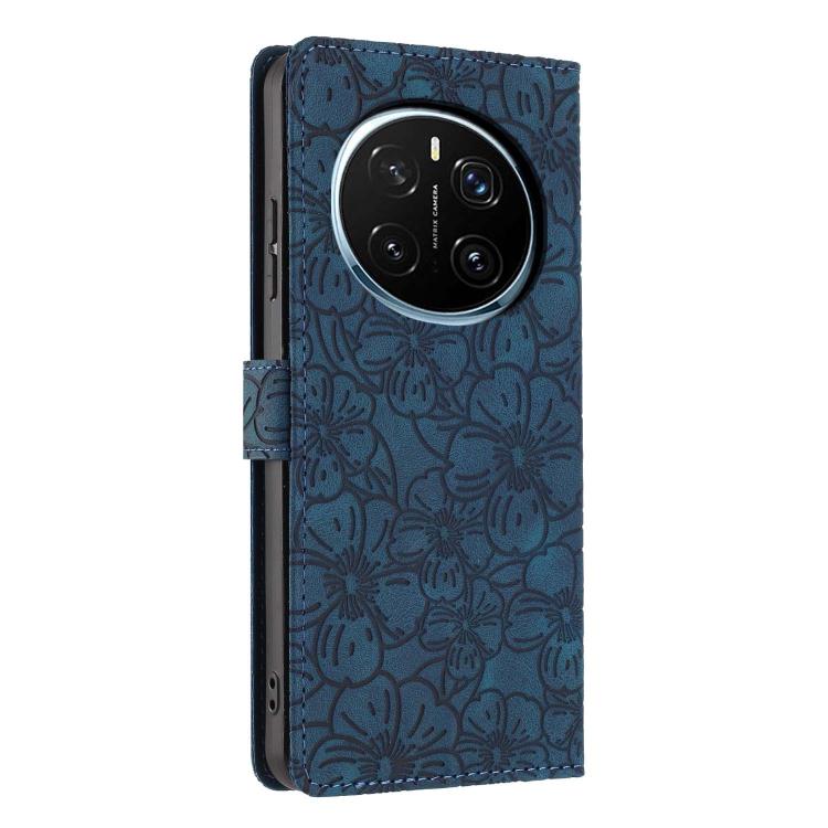 For Honor Magic7 Pro Cherry Blossoms Embossed Leather Phone Case
