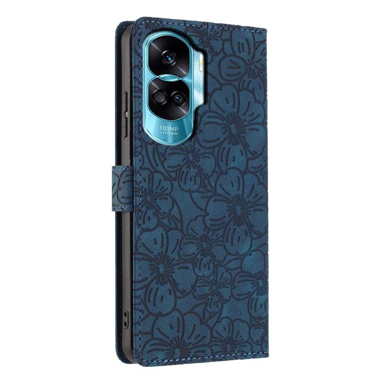 For Honor 90 Lite Cherry Blossoms Embossed Leather Phone Case