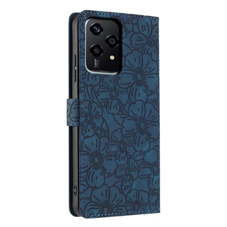 For Honor 200 Lite Global Cherry Blossoms Embossed Leather Phone Case