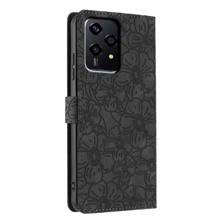 For Honor 200 Lite Global Cherry Blossoms Embossed Leather Phone Case