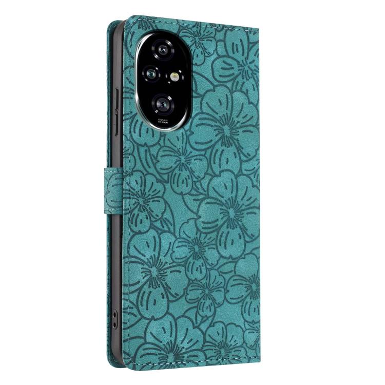 For Honor 200 Pro Cherry Blossoms Embossed Leather Phone Case