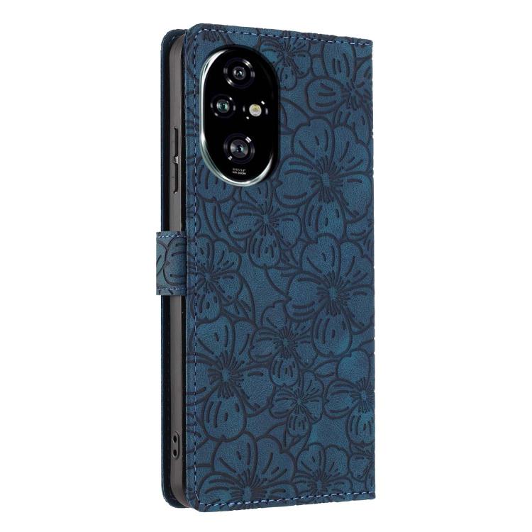 For Honor 200 Pro Cherry Blossoms Embossed Leather Phone Case