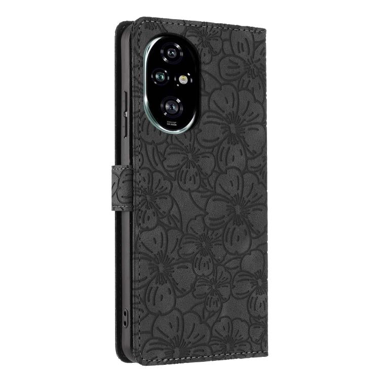 For Honor 200 Pro Cherry Blossoms Embossed Leather Phone Case