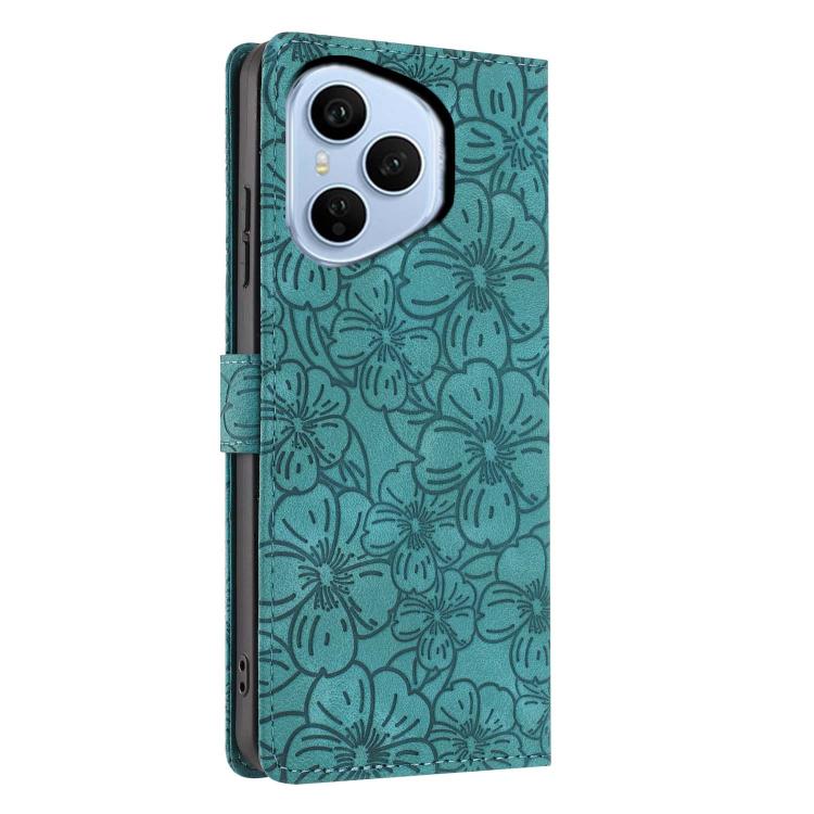 For Honor 400 Pro Global 160.8mm Cherry Blossoms Embossed Leather Phone Case
