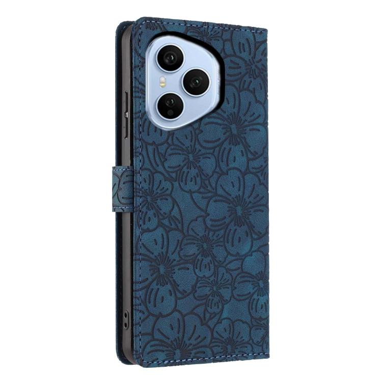 For Honor 400 Pro Global 160.8mm Cherry Blossoms Embossed Leather Phone Case