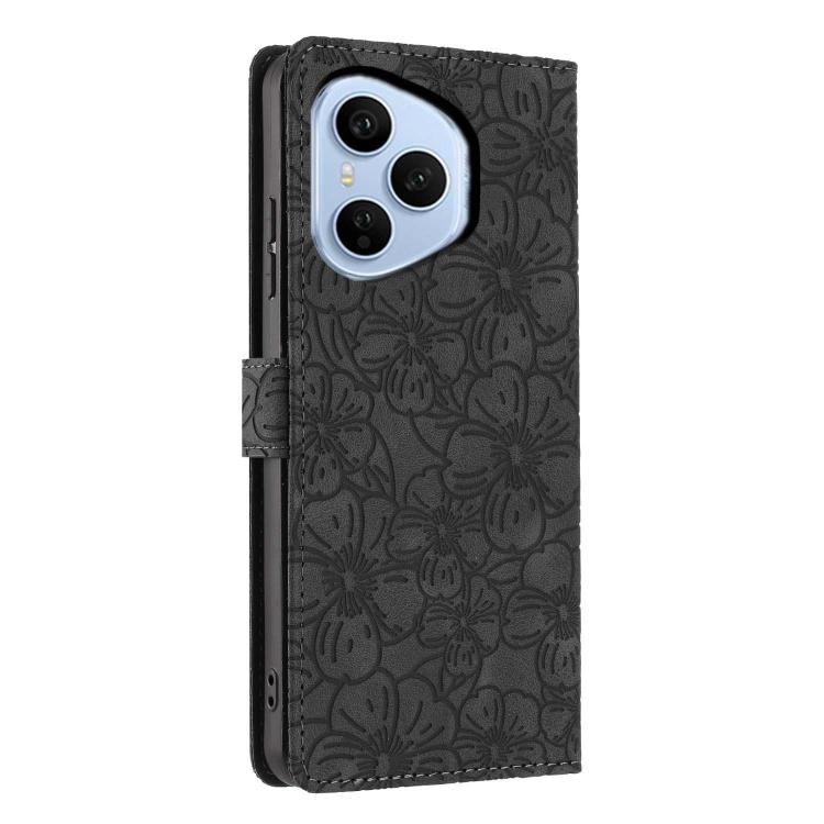 For Honor 400 Pro Global 160.8mm Cherry Blossoms Embossed Leather Phone Case