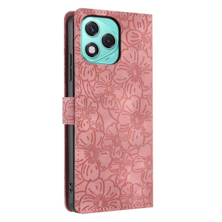 For Honor 400 Lite Global Cherry Blossoms Embossed Leather Phone Case