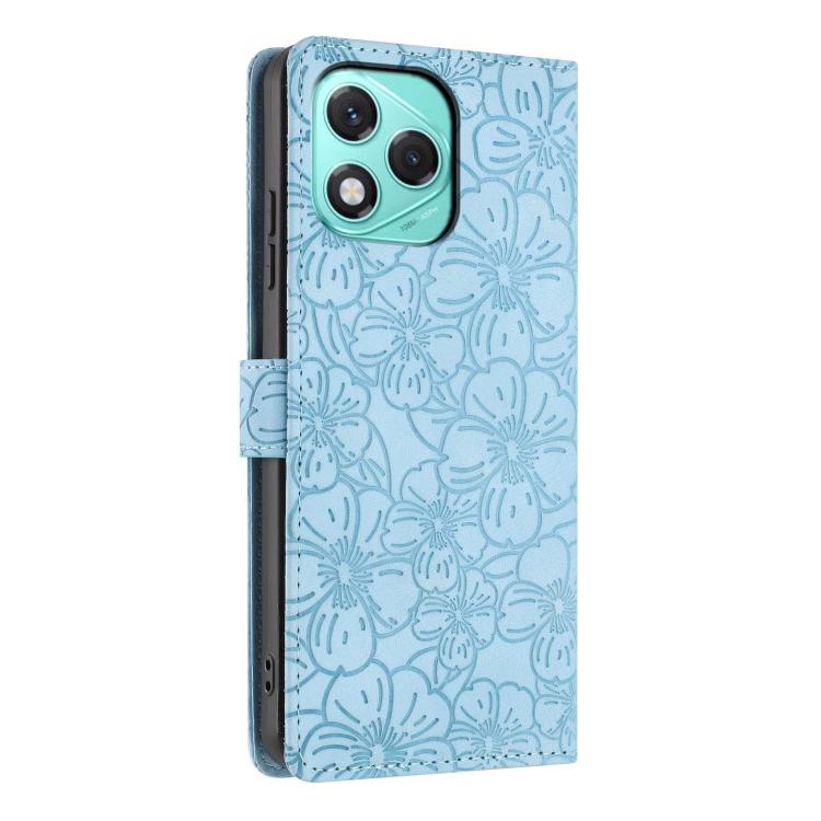 For Honor 400 Lite Global Cherry Blossoms Embossed Leather Phone Case